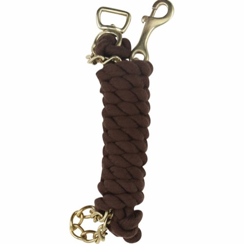 Leietau nylon med kjetting brun